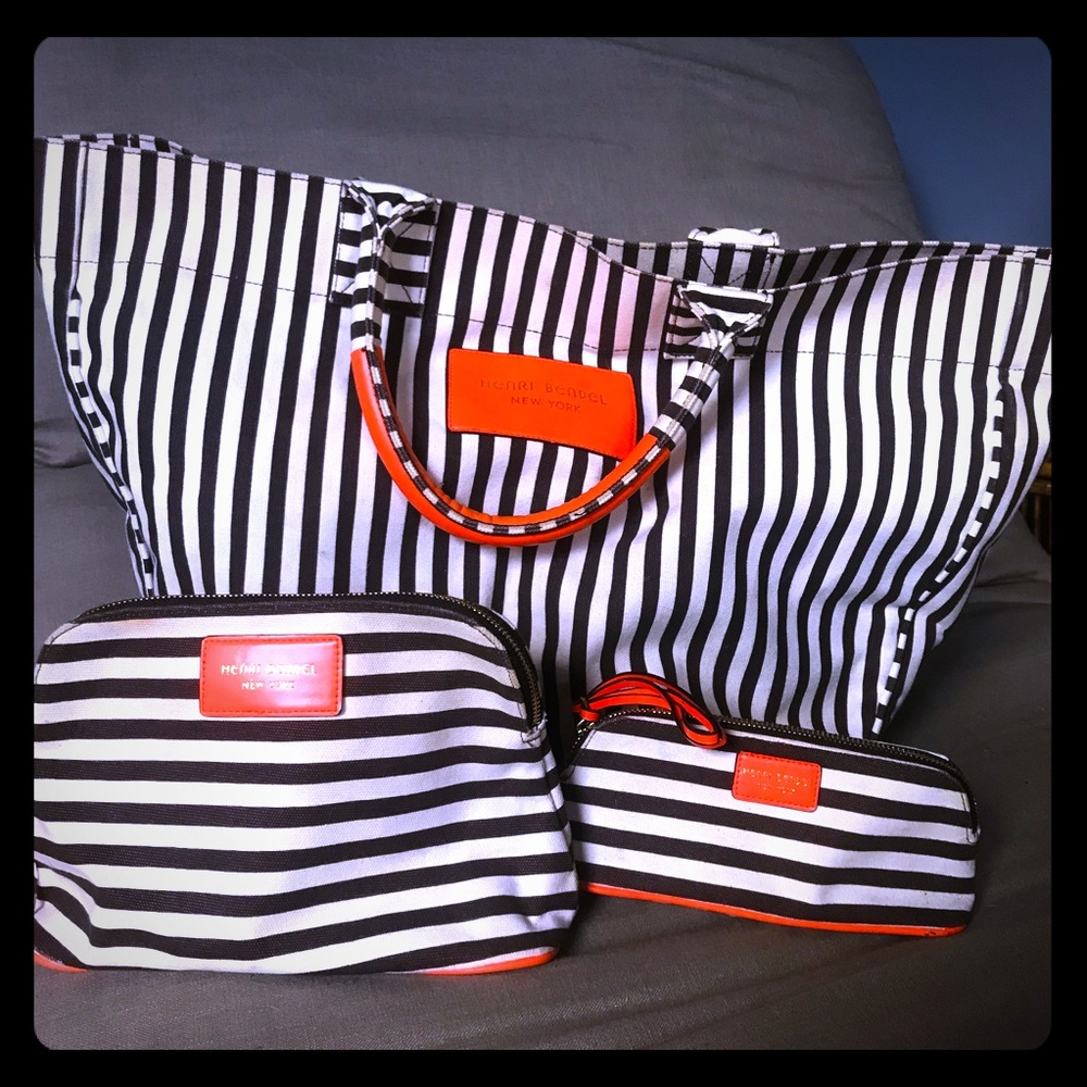 SOLD Henri Bendel 3 piece Beach Bag